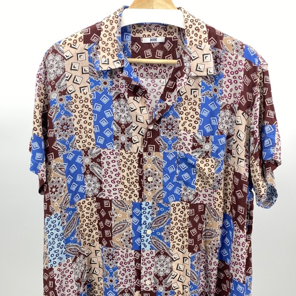 Bode Other - Bode Patchwork Paisley Rayon Shirt